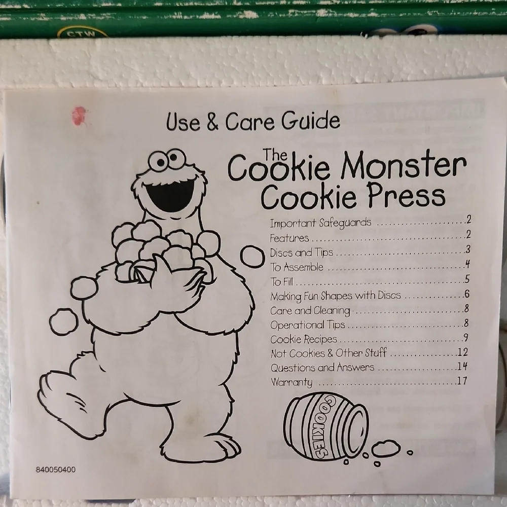 Hamilton Beach Sesame Street Cookie Monster Cookie Press - Blue, White